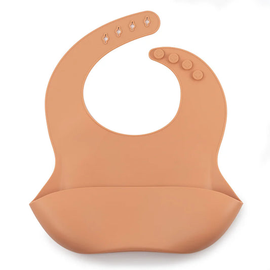 Silicone Feeding Bib | Terracotta | Peach