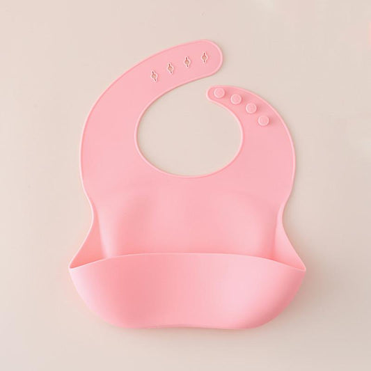 Silicone Feeding Bib | Baby Pink