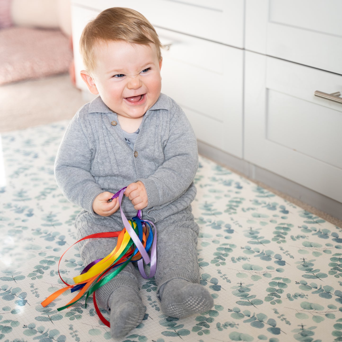 Rainbow and Black & White Ribbon Ring Combo | UKCA Tested