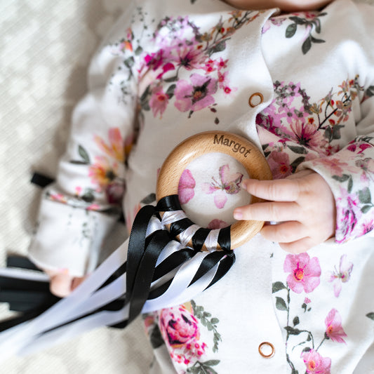 Personalised Ribbon Ring | Black & White
