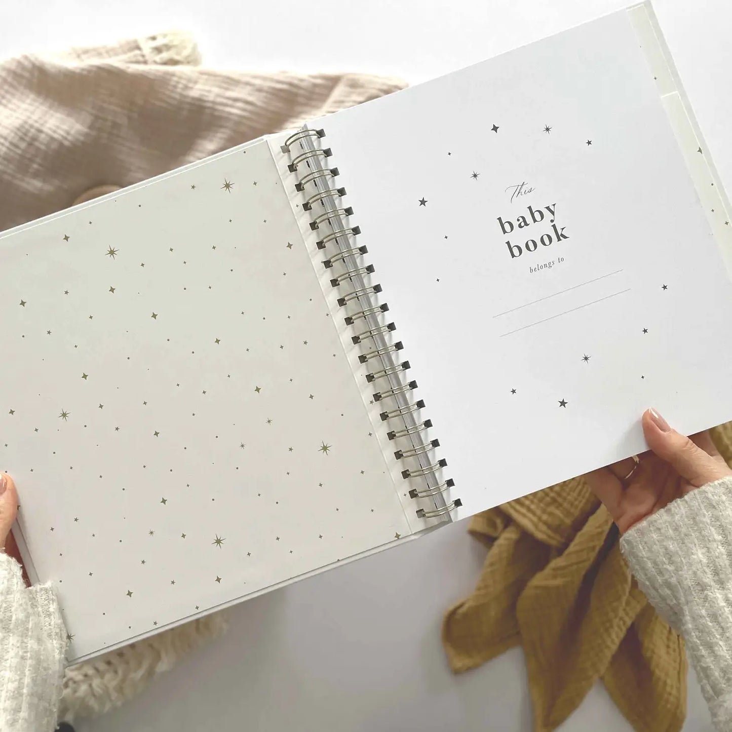 White Luxury Baby Memory Book