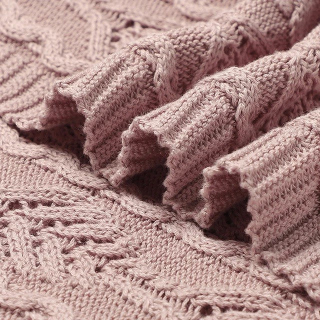 Knitted Pink Blanket