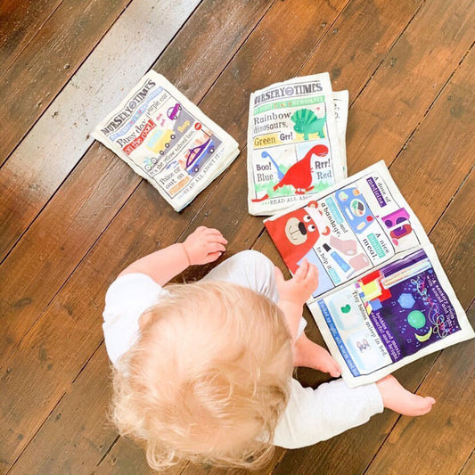 Rainbow Dinosaurs - Crinkly Newspaper