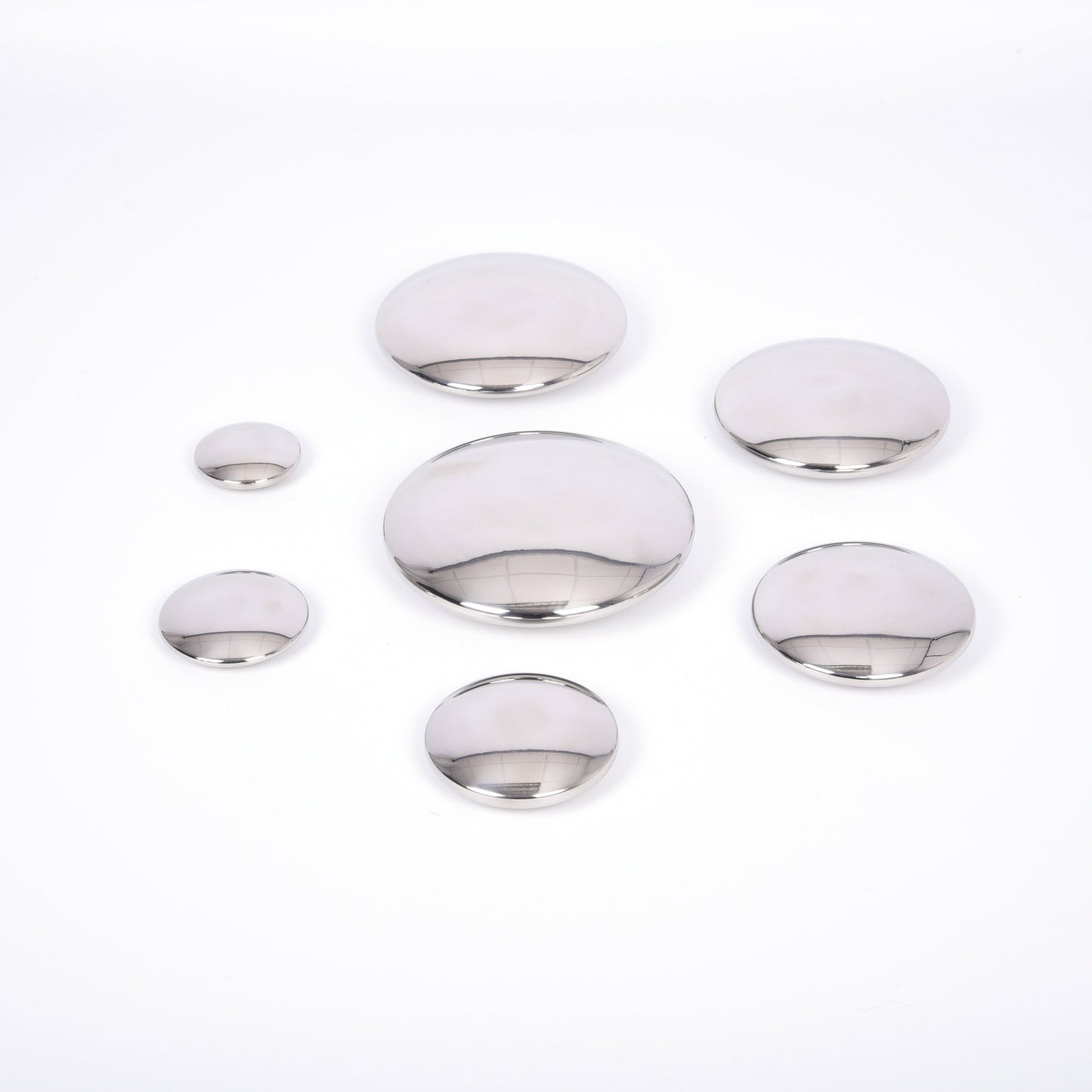 Silver Reflective Buttons