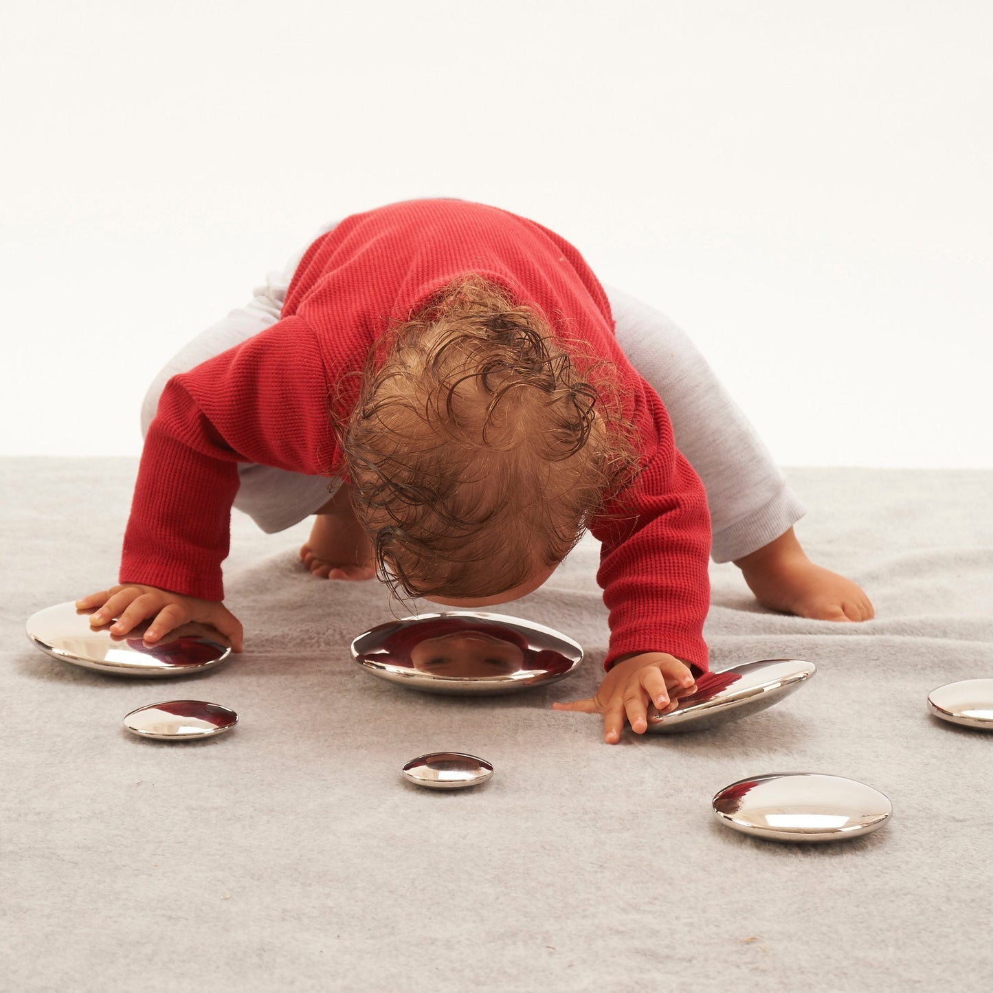 Silver Reflective Buttons