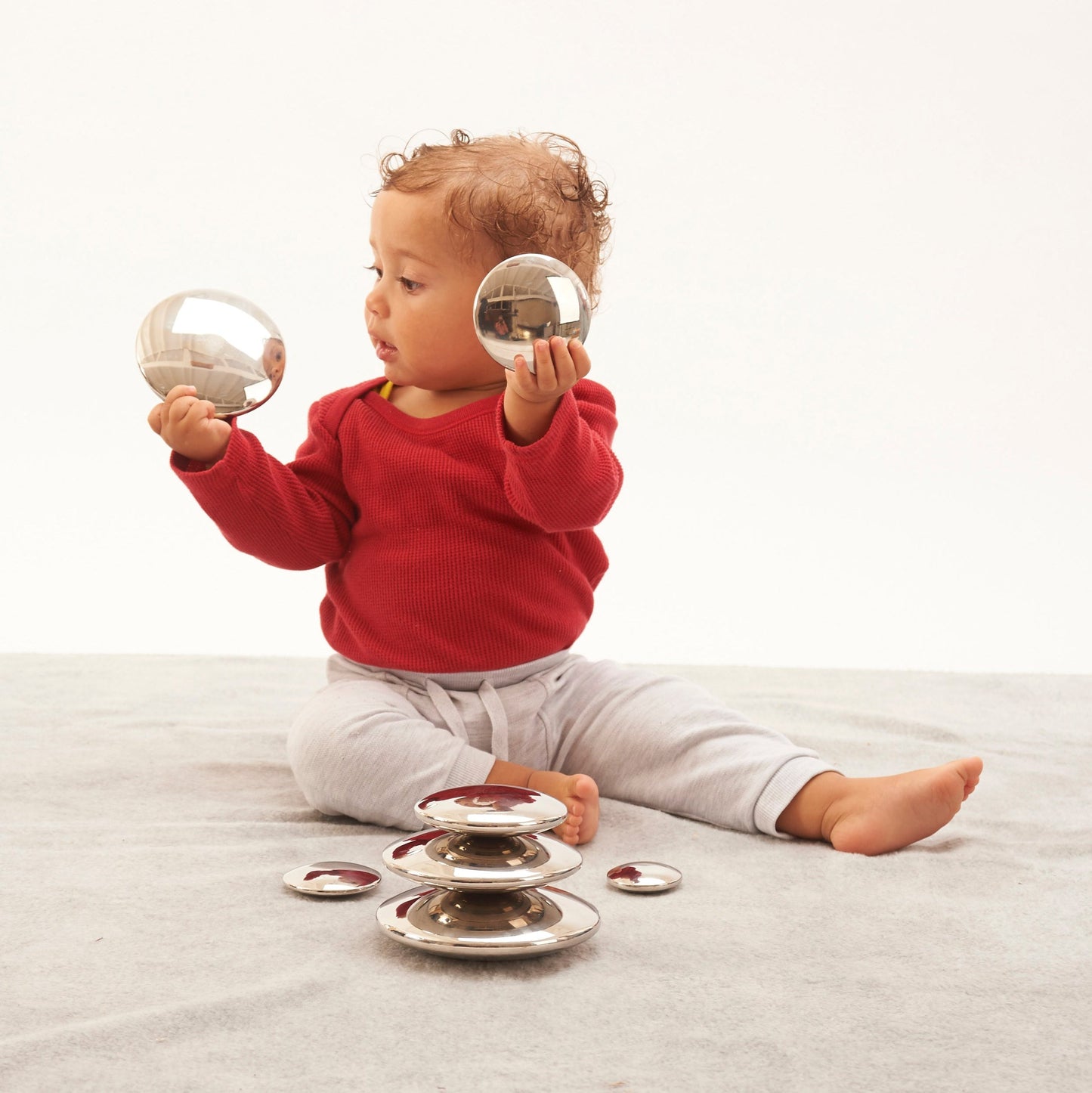 Silver Reflective Buttons