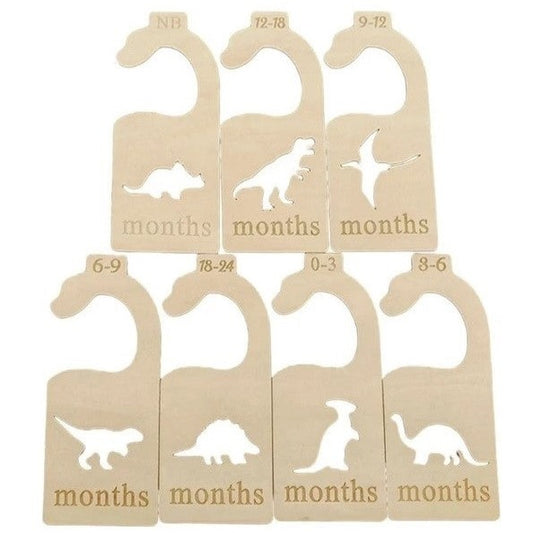 7 Wooden Dinosaur Wardrobe Dividers