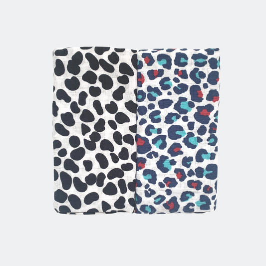 Etta Loves | Animal Print Muslins - 2 Pack - 0-4m  & 5m+