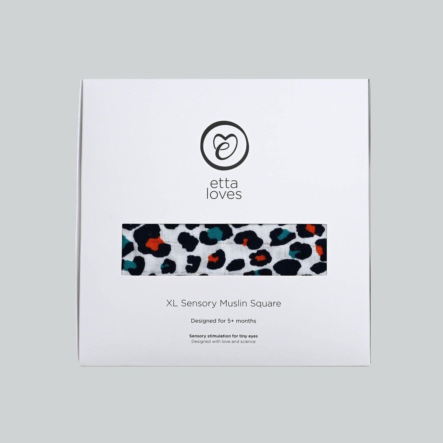 Etta Loves | XL Orange Leopard Muslin