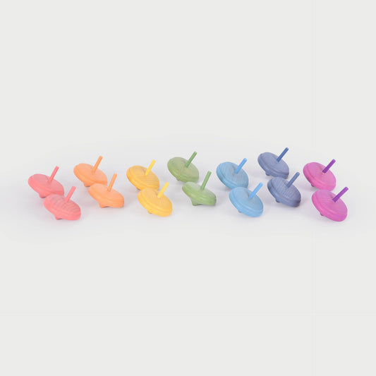 Rainbow Wooden Spinning Top