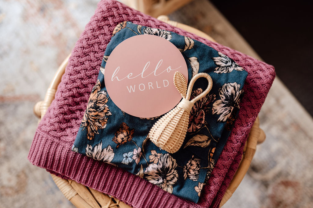 Belle | Baby Jersey Wrap & Topknot Headband Set