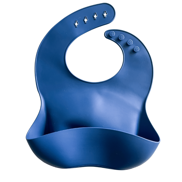 Silicone Feeding Bib | Navy