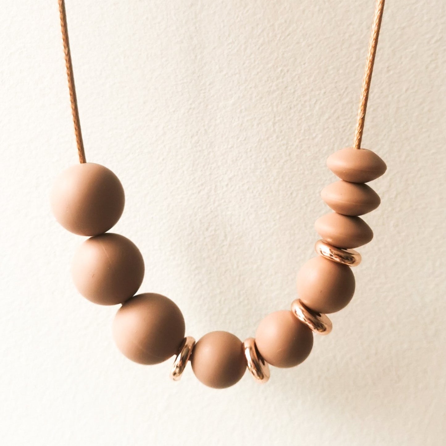 Dainty Caramel Rose Feeding Necklace