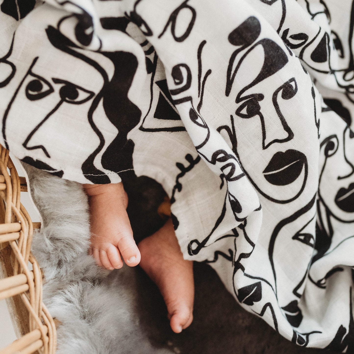 Etta Loves | 3 Pack Muslins - Drawings 0-4m