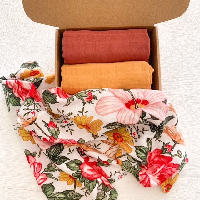 Set of 3 Muslins - Floral