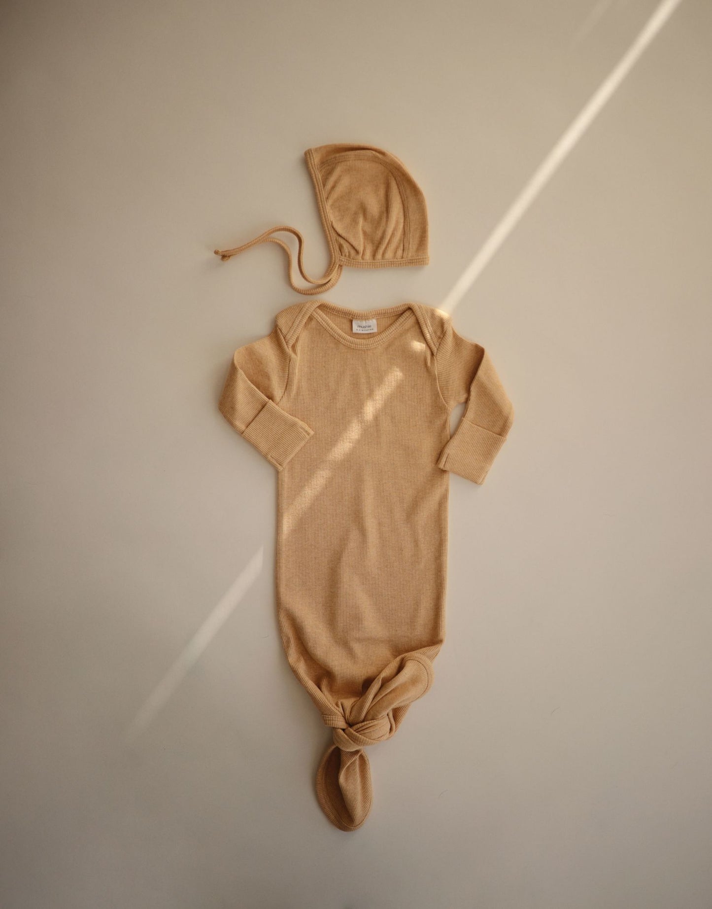 Mushie Knotted Gown | Mustard