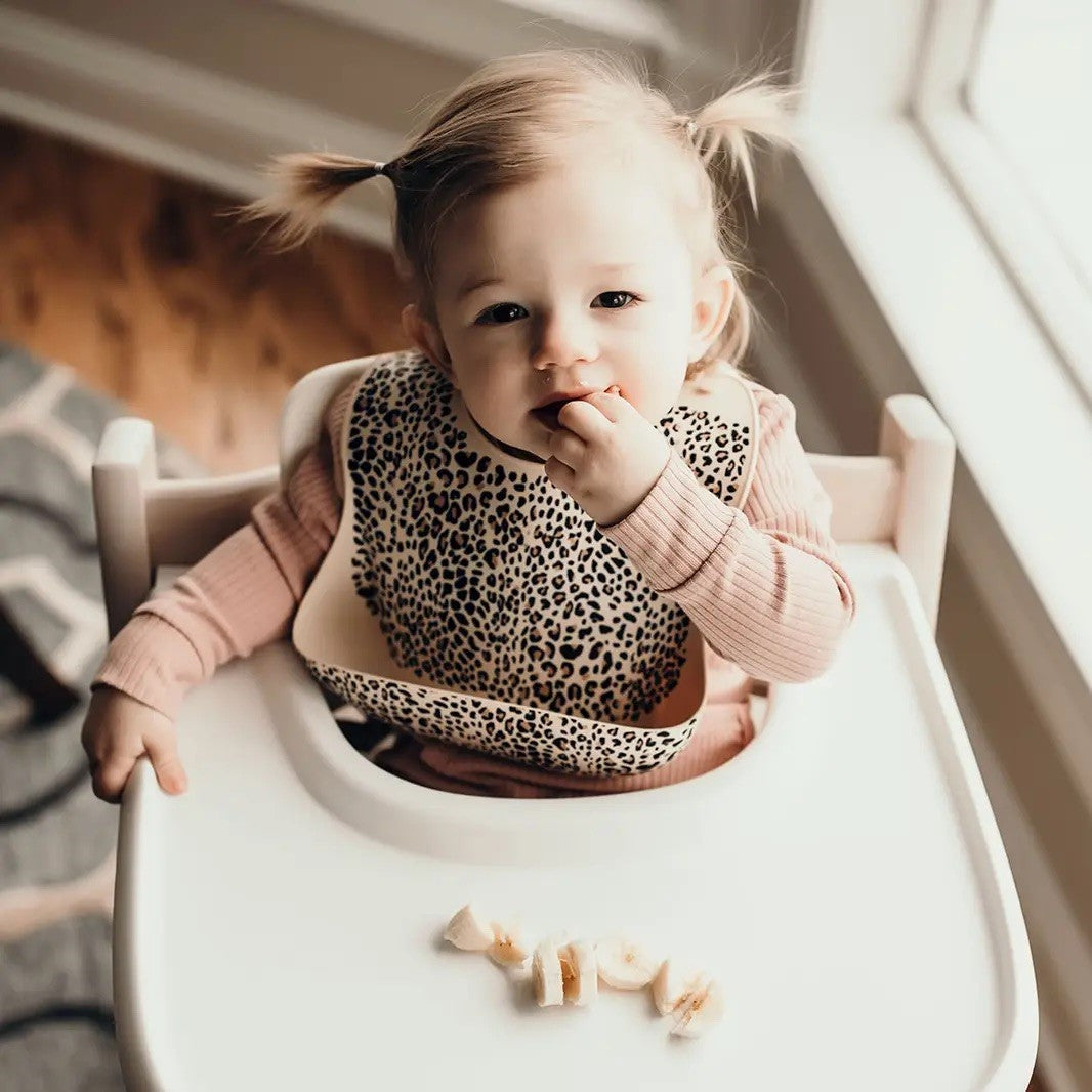 Leopard Print Silicone Bib