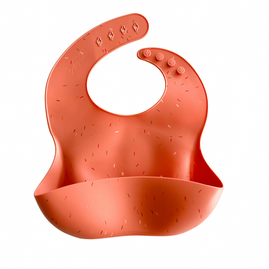 Silicone Feeding Bib | Confetti Melon