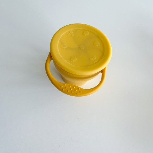 Snack Cup | Collapsible Snack Pot | Mustard