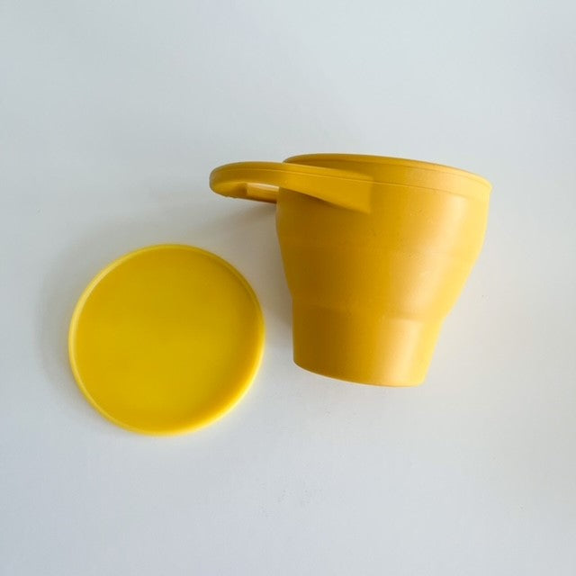 Snack Cup | Collapsible Snack Pot | Mustard
