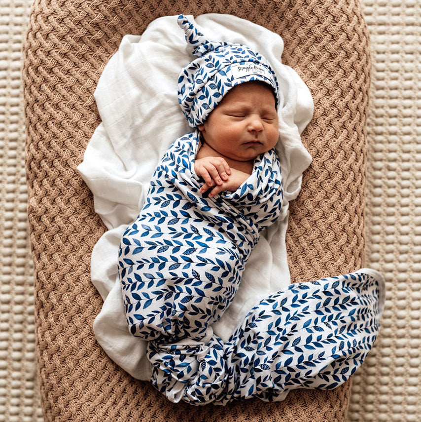 Nightshade | Baby Jersey Wrap & Beanie Set