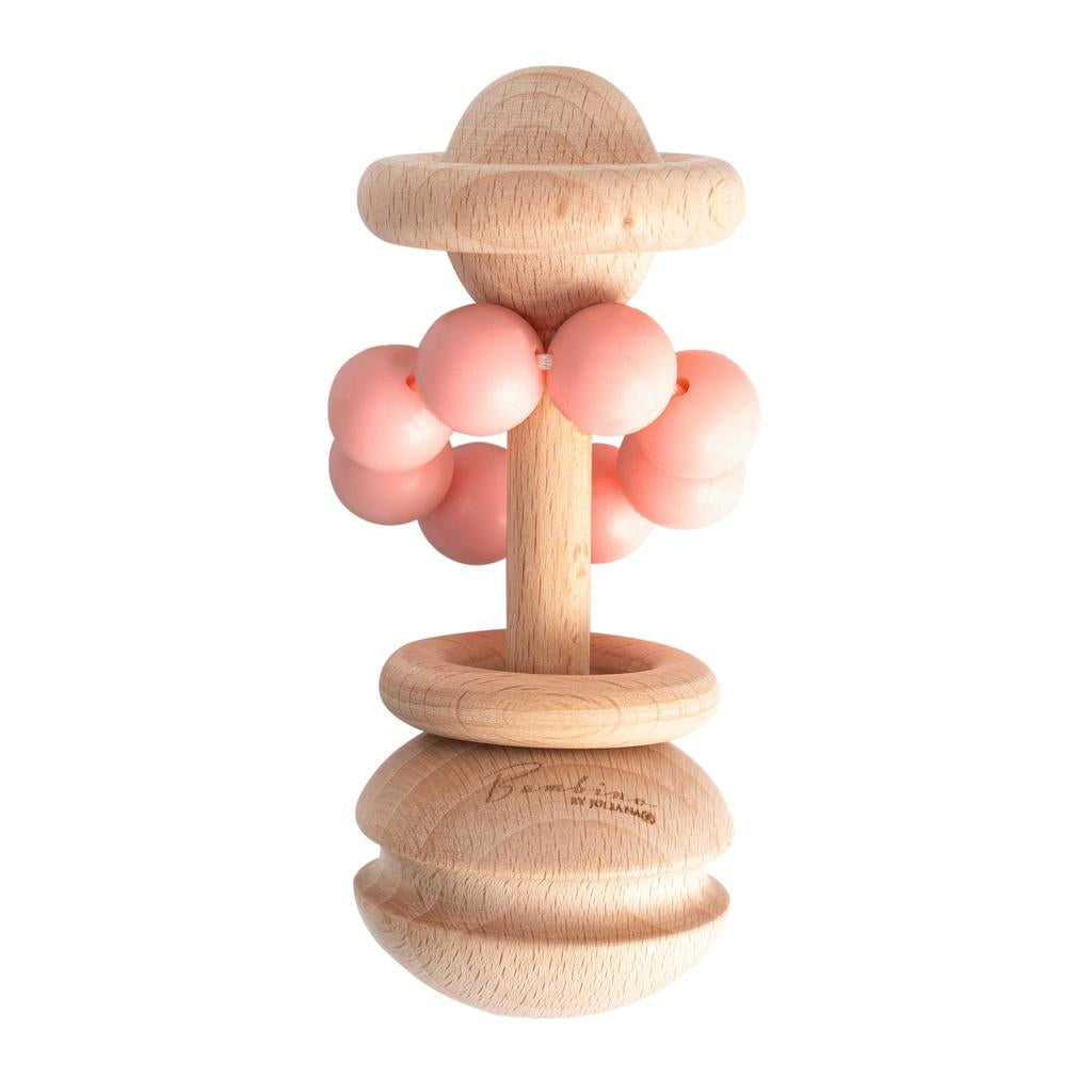 Wood and Silicone Rattle