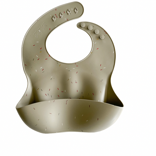 Silicone Feeding Bib | Confetti Sage