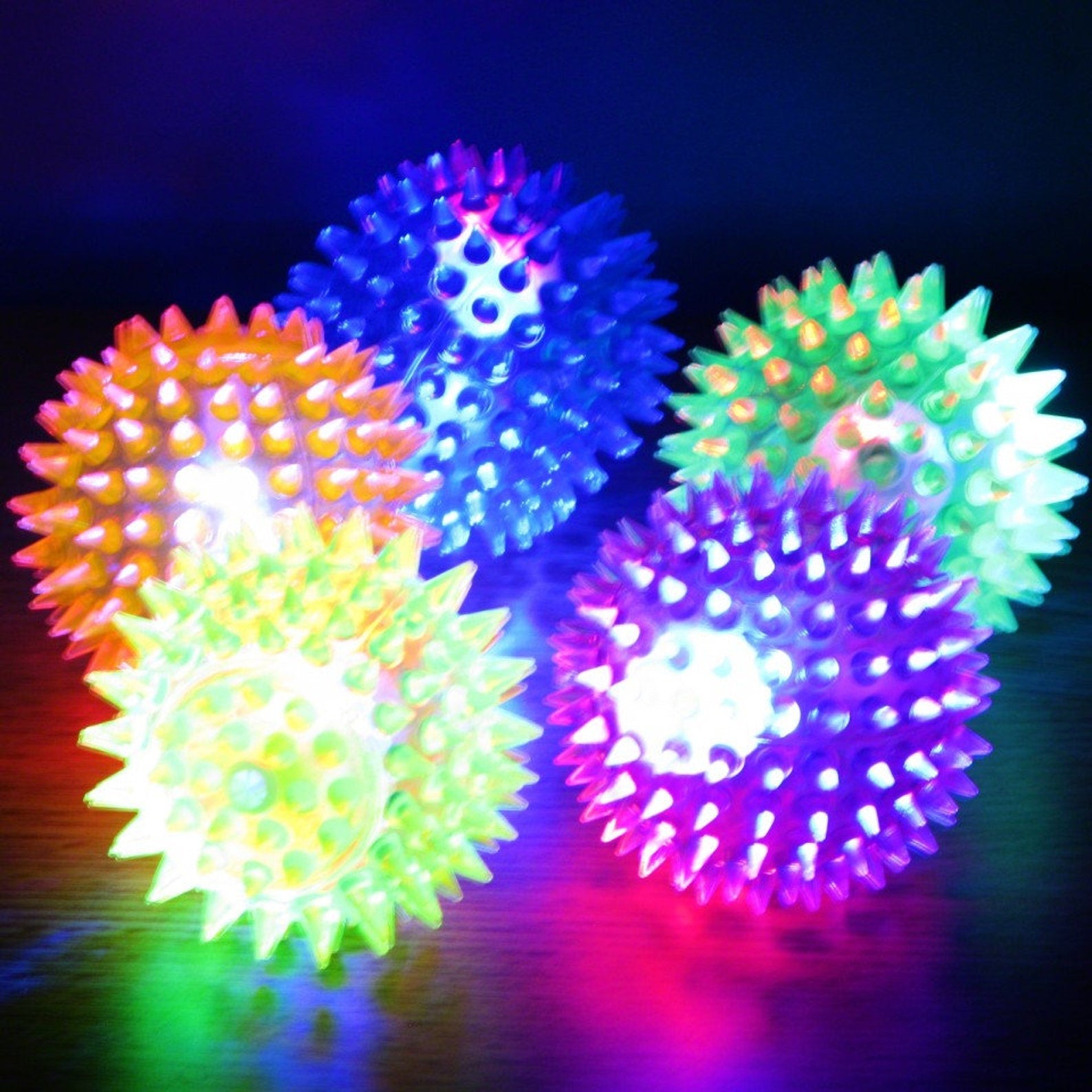 Spiked Flashing Sensory Ball – Out The Box Baby Gifts
