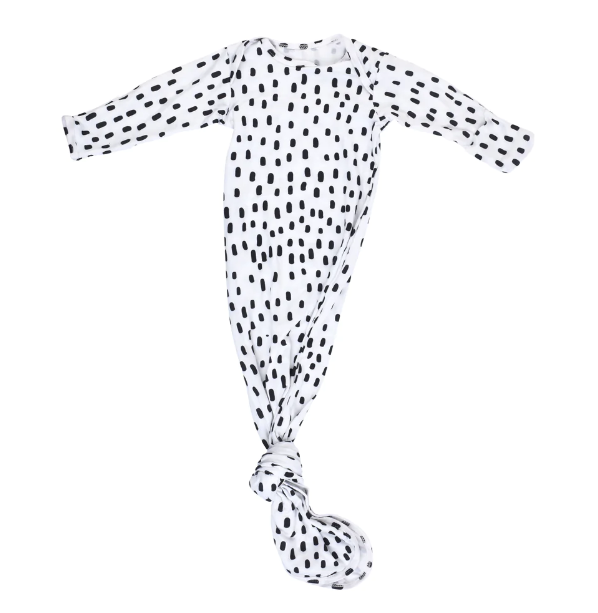 Knotted Gown & Headwear Set | Spotty Print