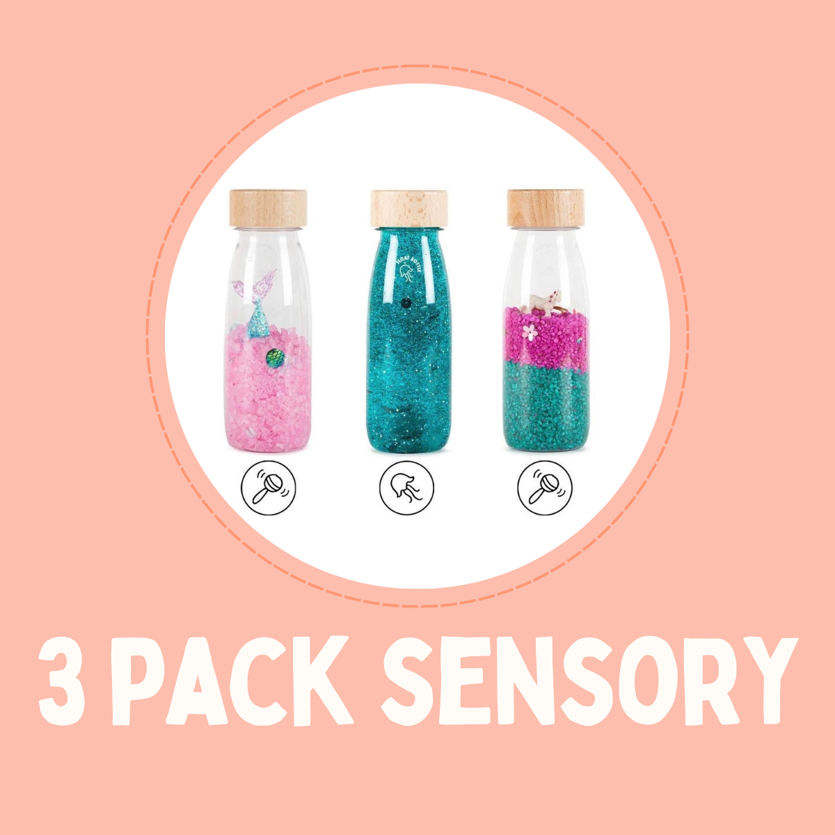 3 Pack Sensory Bottles