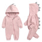 Pink Dinosaur Hooded Onesie