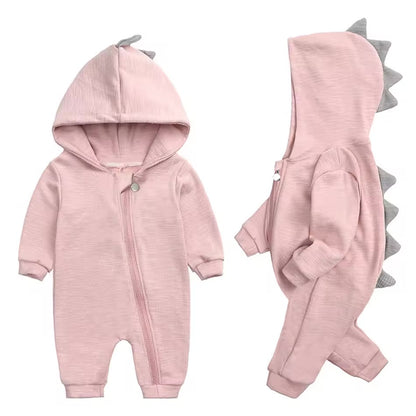 Pink Dinosaur Hooded Onesie