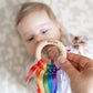 Personalised Ribbon Ring | Rainbow