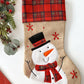 Personalised Tartan Hessian Christmas Stocking