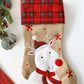 Personalised Tartan Hessian Christmas Stocking