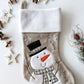 Personalised White Top Christmas Stocking