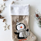 Personalised White Top Christmas Stocking