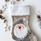 Personalised White Top Christmas Stocking