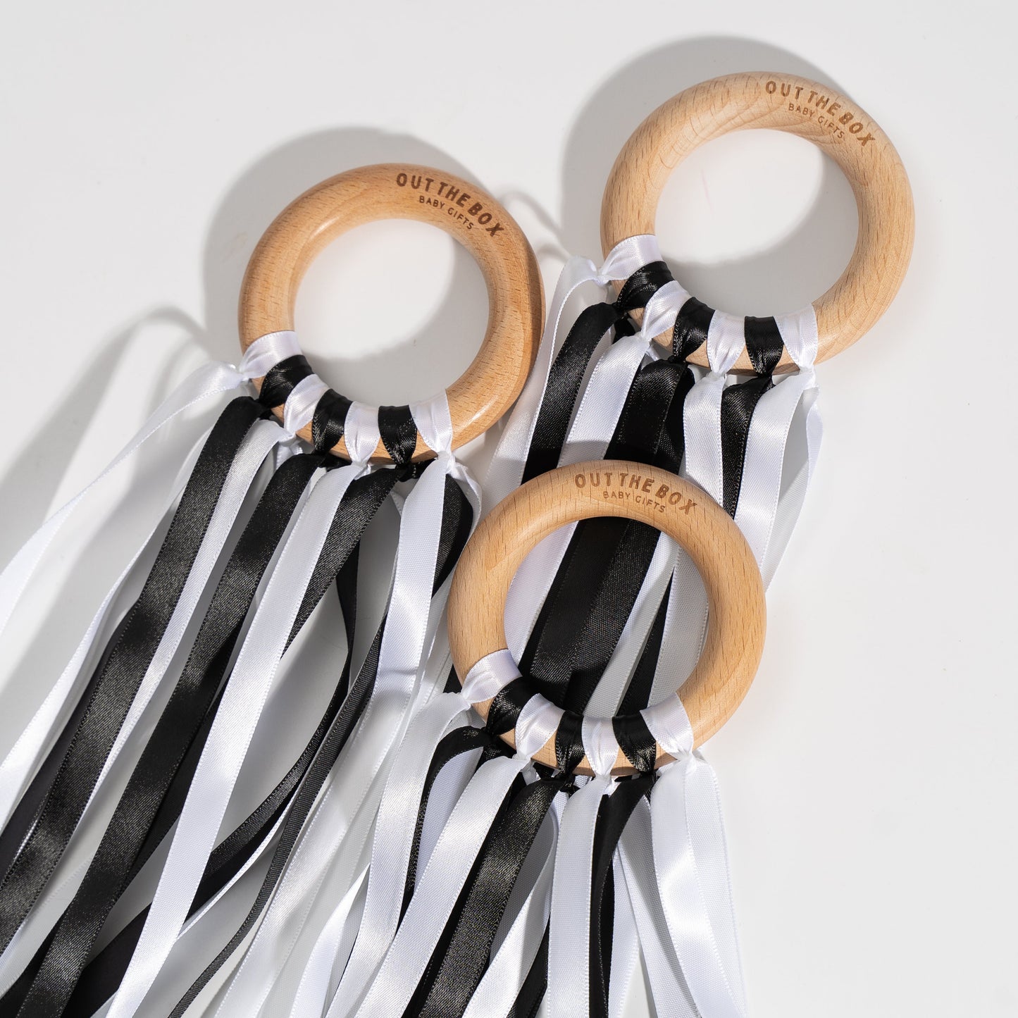 Ribbon Ring - Black and White | UKCA Tested