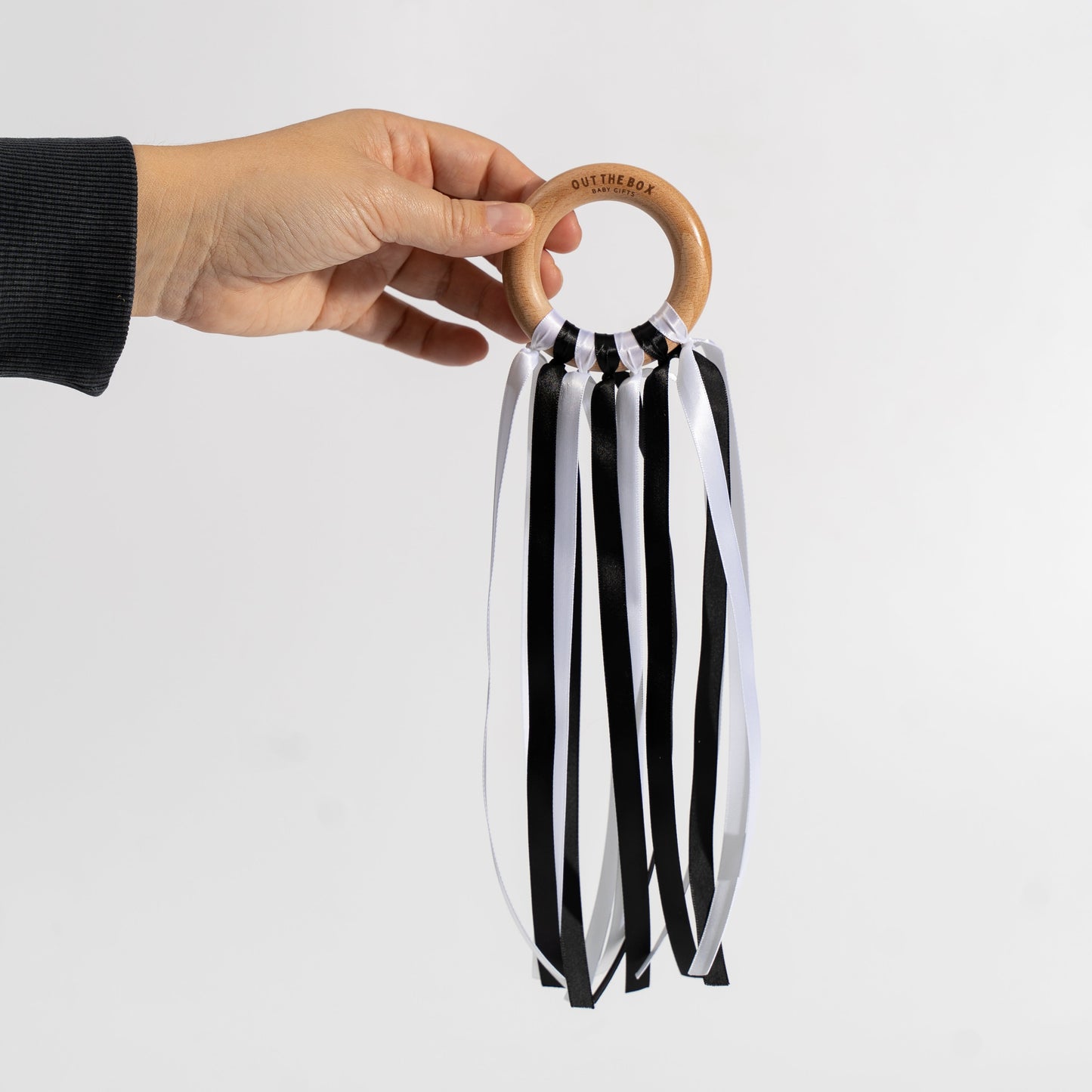 Ribbon Ring - Black and White | UKCA Tested