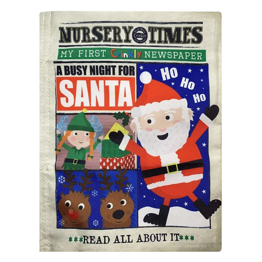A Busy Night for Santa Crinkly Newspaper