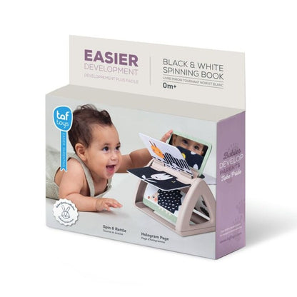 Black and White Spinning Book