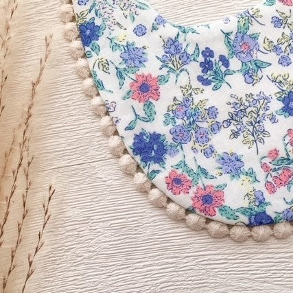 Vintage Style Bib - Blue Flower