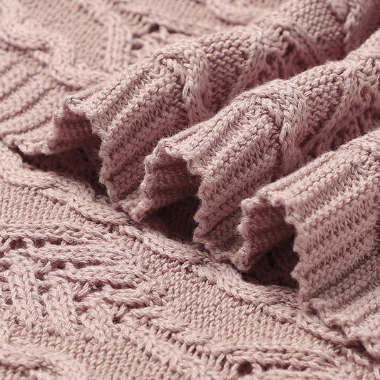 Knitted Pink Blanket