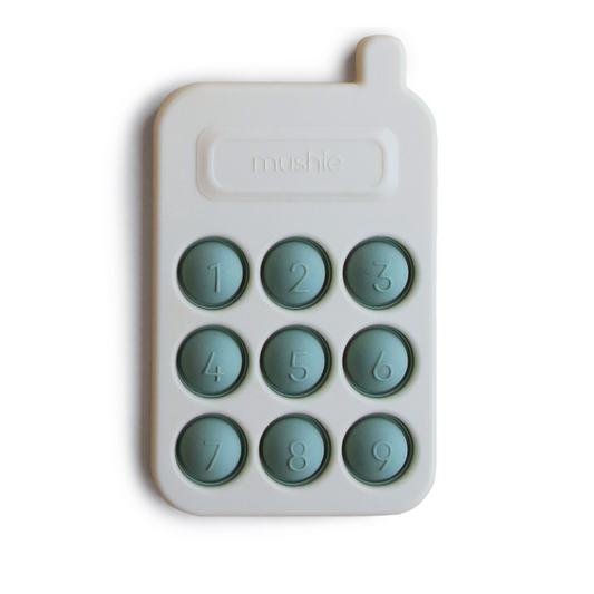 Mushie Phone Popper Press Toy | Cambridge Blue