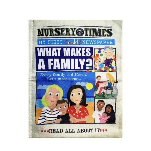 What Makes A Family - Crinkly Newspaper