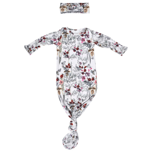 Floral Knotted Gown