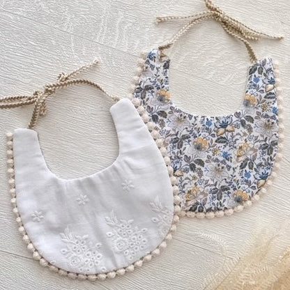 Vintage Style Bib - Blue Grey