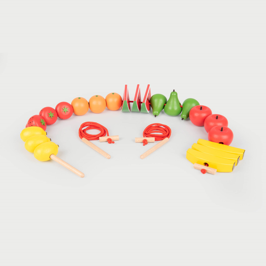 Wooden Lacing Fruit Set