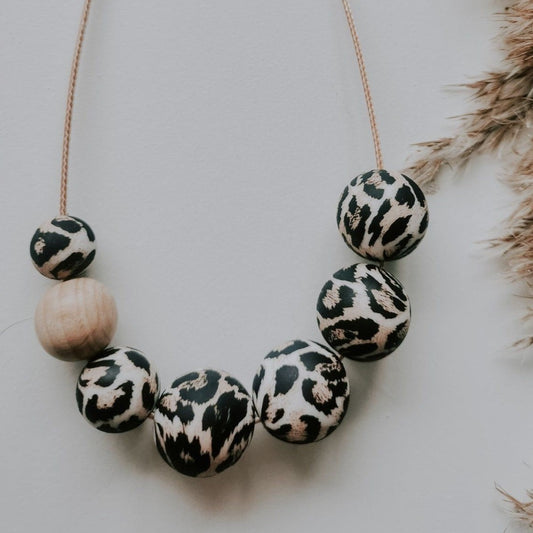 Leopard Print Nursing/Teething Necklace
